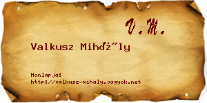 Valkusz Mihály névjegykártya